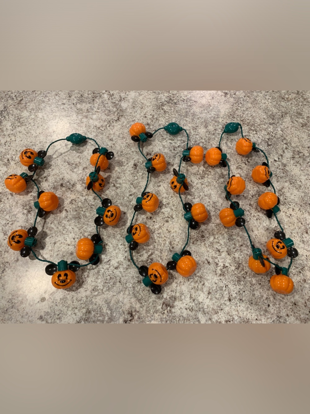 Disney Parks lot of 3 Mickey Pumpkin Halloween lights